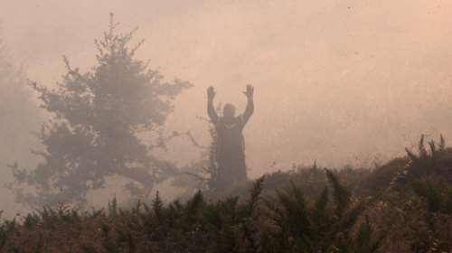 Σε εξέλιξη πυρκαγιά στα Πορόια Σερρών
