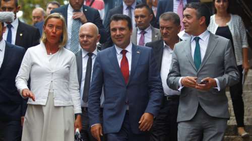 Η Φεντερίκα Μογκερίνι εξέφρασε την στήριξή της στη Συμφωνία των Πρεσπών