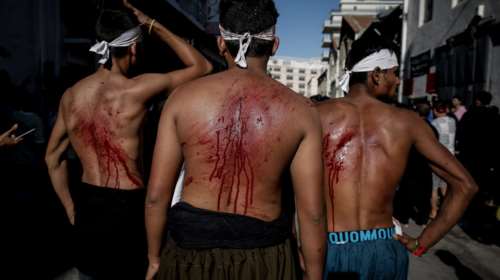 Εικόνες από την τελετή της Ασούρα από Σιίτες στον Πειραιά