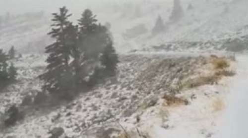 Χιονοθύελλα... Σεπτεμβρίου στον Παρνασσό [βίντεο]