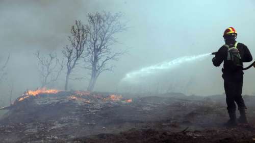 Υπό μερικό έλεγχο τα πύρινα μέτωπα στην Κεφαλονιά