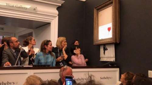Η φάρσα του Banksy: Πίνακας αυτοκαταστράφηκε αφού πουλήθηκε 1,2 εκ. δολάρια