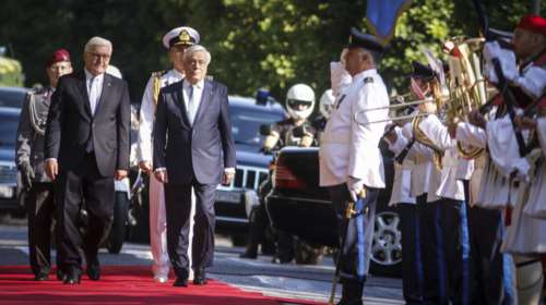 Θερμή υποδοχή του Γερμανού Προέδρου στην Αθήνα