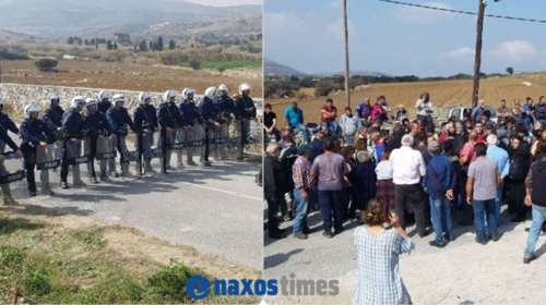 Νάξος: Σύγκρουση αγροτών και αστυνομίας για έργο υδροδότησης