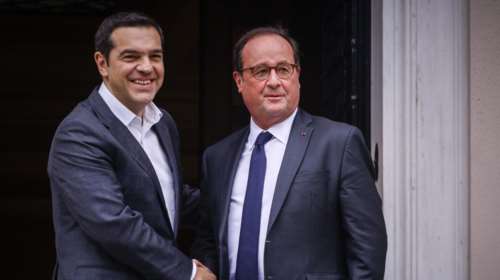 Τσίπρας σε Ολάντ: «Οι φίλοι στα δύσκολα φαίνονται»