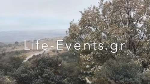 Το πρώτο χιόνι στον Χορτιάτη Θεσσαλονίκης (βίντεο)