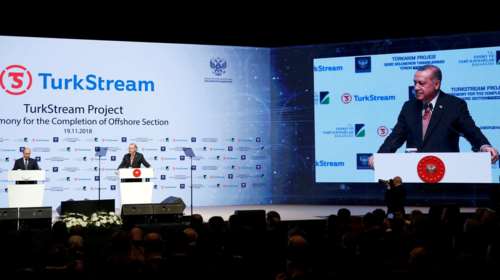Ερντογάν και Πούτιν εγκαινιάζουν ένα τμήμα του αγωγού αερίου TurkStream