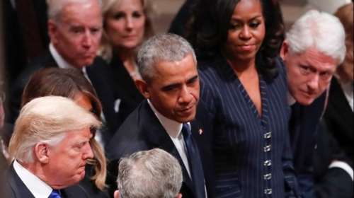 Ολοι οι πρόεδροι των ΗΠΑ στην κηδεία του Τζορτζ Μπους - Εικόνες