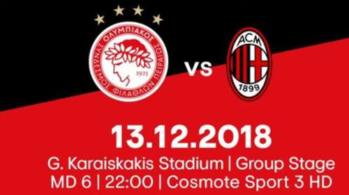 Ο Ολυμπιακός απόψε (22:00) στον «τελικό» με την Μίλαν