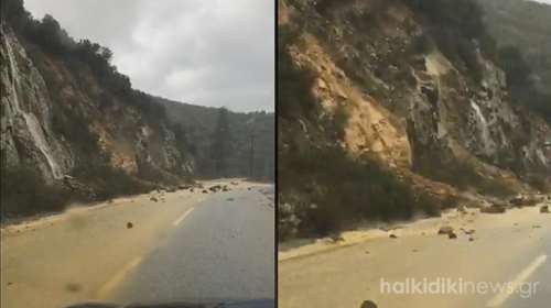 Κατολισθήσεις βράχων στη Σιθωνία