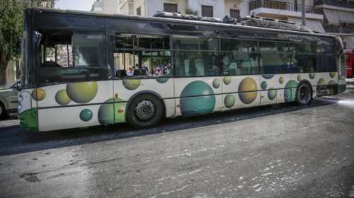 Φωτιά σε λεωφορείο της ΕΘΕΛ στη Μεσογείων