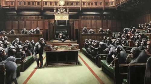 650 πίθηκοι: Έτσι σχολιάζει ο Μπάνκσι το Brexit