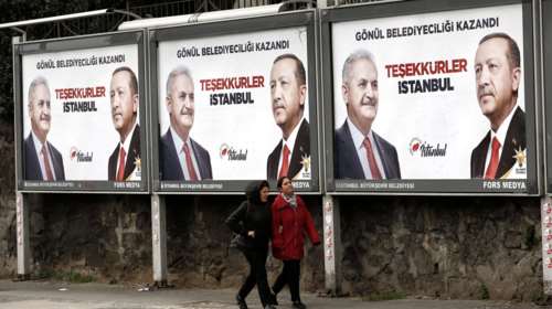 Το AKP του Ερντογάν κατά των αποτελεσμάτων στην Κωνσταντινούπολη