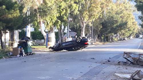 Τροχαίο με έναν τραυματία στη λεωφόρο Πάρνηθος [φωτό]