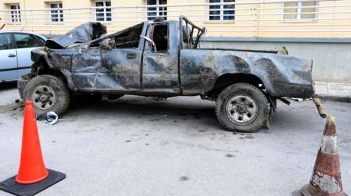 Το αυτοκίνητο του Δημήτρη Γραικού στο Αστυνομικό Μέγαρο Θεσσαλονίκης