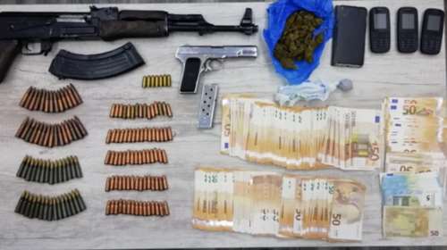 Δύο άτομα στην Πάτρα με βαρύ οπλισμό και ναρκωτικά