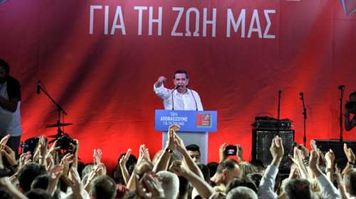 Ομιλία Τσίπρα στο Θησείο το βράδυ της Τρίτης