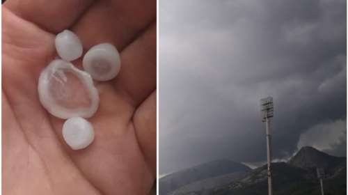 Ξάνθη: Ισχυρή βροχόπτωση και χαλάζι σε μέγεθος φουντουκιού