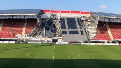 Κατέρρευσε το στέγαστρο στο γήπεδο της Άλκμααρ