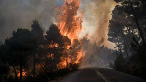Δάσος καίγεται στην Εύβοια-έτοιμα για εκκένωση δύο χωριά