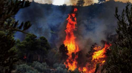 Σε ύφεση η φωτιά στα Καλάβρυτα