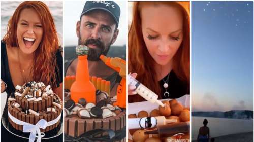 Σίσσυ Χρηστίδου: Το beach party &amp; η απίθανη τούρτα που φτιάχτηκε επί τόπου