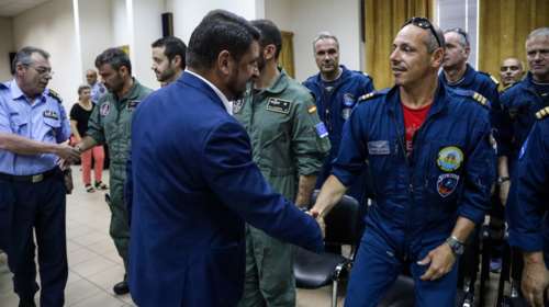 Βράβευση Ιταλών και Ισπανών πιλότων για τη φωτιά στην Εύβοια (φωτό)