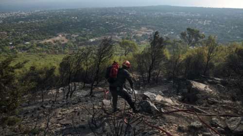 Σε ύφεση η φωτιά στη Νέα Μάκρη - Καταγγελίες για εμπρησμό