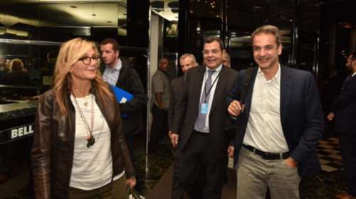 H άφιξη Κυριάκου και Μαρέβας Μητσοτάκη στη Νέα Υόρκη