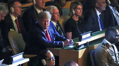 ΟΗΕ: Αιφνίδια ολιγόλεπτη εμφάνιση του Τραμπ