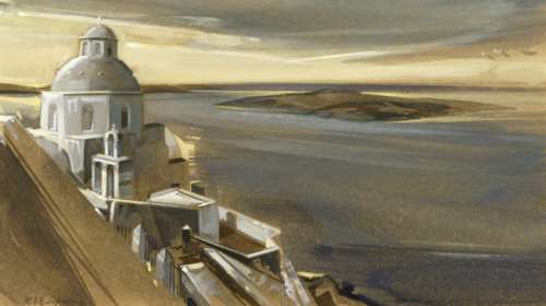 Μια απίθανη συλλογή βασισμένη στο τοπίο της Σαντορίνης στο ΜουσείοΜπενάκη