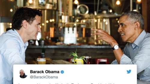 Ο Ομπάμα στηρίζει Τριντό στις εκλογές του Καναδά