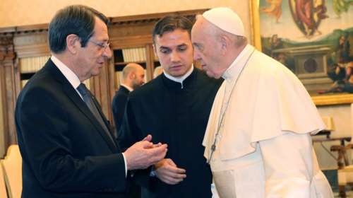 Αναστασιάδης: Ο Ποντίφικας γνωρίζει για τις έκνομες ενέργειες της Τουρκίας