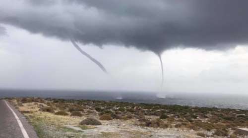 Ο «Γηρυόνης» σχημάτισε υδροσίφωνες στη νότια Κρήτη