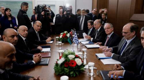 Βουλή: Συνάντηση Τασούλα-Δένδια με τον πρόεδρο της Βουλής της Λιβύης