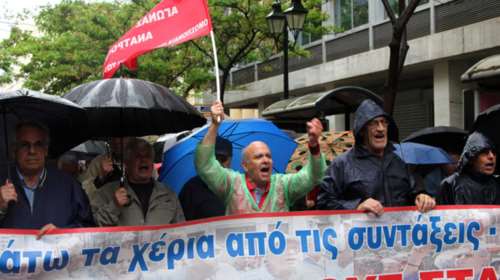 Πορεία συνταξιούχων στην Αθήνα, συναντηση στο Μαξίμου