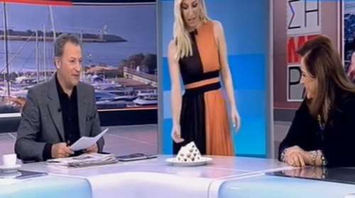 Η Ντόρα στον ΣΚΑΪ με κουραμπιέδες -Εδωσε τη συνταγή της προγιαγιάς [βίντεο]