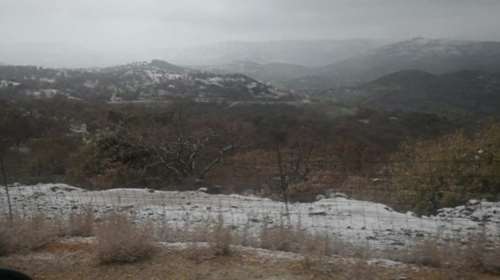 Χιόνια σε Λέσβο, Χίο και Σάμο - Video