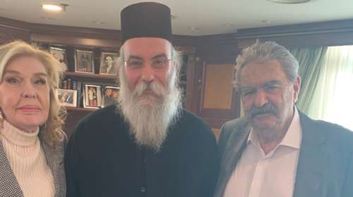 Συνάντηση Μητροπολίτη Αμφιλόχιου με το ζεύγος Βαρδινογιάννη