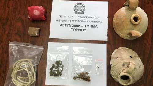 Λακωνία: Συνελήφθησαν δύο άτομα για αρχαιοκαπηλία [εικόνες]