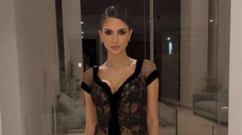 Αλεξάνδρα Νίκα: Η εντυπωσιακή black lace δημιουργία που φόρεσε σε γάμο - Της Σήλιας Κριθαριώτη