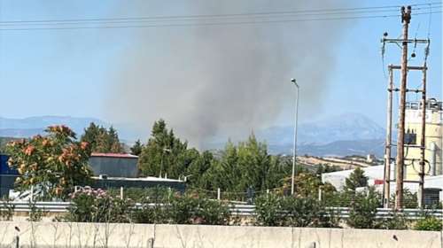 Φωτιά στο Σχηματάρι κοντά στα διόδια: Σηκώθηκαν 6 εναέρια μέσα