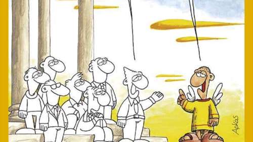 Το… αναστάσιμο σκίτσο του Αρκά: Μόνο ο Χριστός αναστήθηκε...