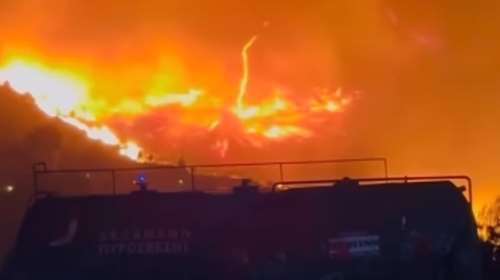 Βίντεο με πύρινο ανεμοστρόβιλο στο γήπεδο του Διονύσου