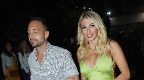 Κωνσταντίνα Σπυροπούλου - Βασίλης Σταθοκωστόπουλος: Μαζί στο γήπεδο - Είδαν τον αγώνα μπάσκετ του Παναθηναϊκού