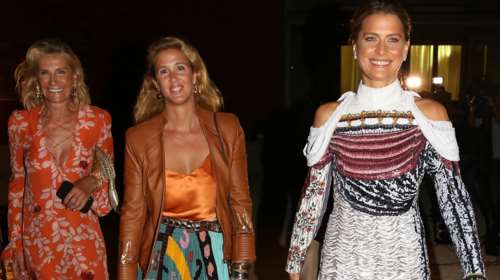 Μαρί Μπλανς Μπιερλάιν: Η πιο κομψή παρουσία στη Μύκονο με αέρινο μεταξωτό φόρεμα