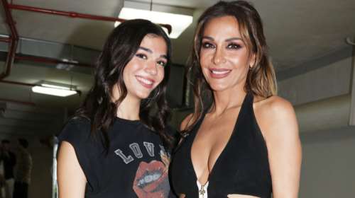 Δέσποινα Βανδή - Μελίνα Νικολαΐδη: Σαν δίδυμες στο γυμναστήριο με μπουστάκια και κολάν