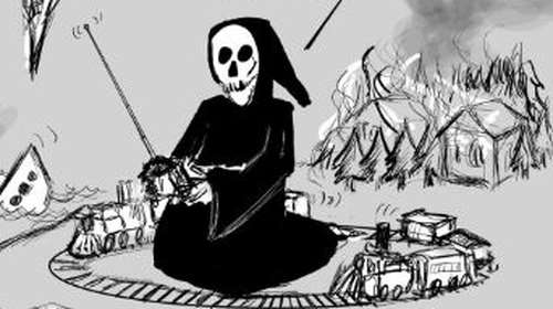 Τέμπη: Το σκίτσο-μαχαιριά για το ελληνικό κράτος, τον Χάρο και τα παιχνίδια