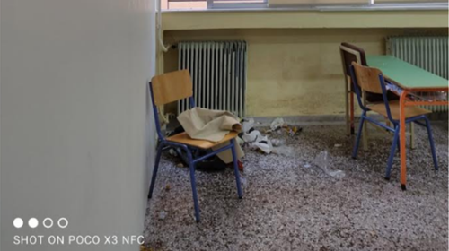 Βανδαλισμοί σε γυμνάσιο της Νέας Πεντέλης: Πήγαν για μάθημα και βρήκαν αβγά, νερά και σκουπίδια [εικόνες]