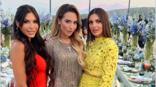 Σταματίνα Τσιμτσιλή: Το θεϊκό κίτρινο δαντελένιο deux pieces με τα βολάν που επέλεξε ως καλεσμένη σε χλιδάτο γάμο